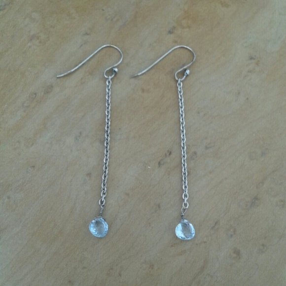 Light blue dangle earrings - Picture 1 of 3